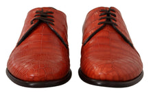 Load image into Gallery viewer, Dolce &amp; Gabbana Exquisite Exotic Croc Leather Lace-Up Dress Shoes
