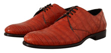 Load image into Gallery viewer, Dolce &amp; Gabbana Exquisite Exotic Croc Leather Lace-Up Dress Shoes
