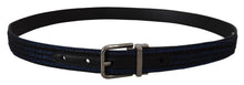 Load image into Gallery viewer, Dolce &amp; Gabbana Elegant Blue Jacquard Leather Belt
