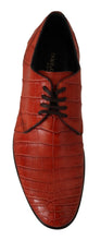 Load image into Gallery viewer, Dolce &amp; Gabbana Exquisite Exotic Croc Leather Lace-Up Dress Shoes
