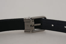 Load image into Gallery viewer, Dolce &amp; Gabbana Elegant Blue Jacquard Leather Belt
