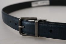 Load image into Gallery viewer, Dolce &amp; Gabbana Elegant Dark Blue Leather Belt
