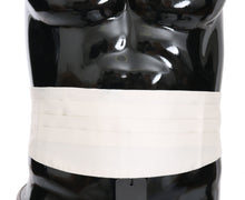 Load image into Gallery viewer, Dolce &amp; Gabbana Elegant Silk White Patterned Cummerbund
