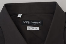 Load image into Gallery viewer, Dolce &amp; Gabbana Elegant Gray Sicilia Slim Fit Dress Shirt
