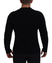 Load image into Gallery viewer, Dolce &amp; Gabbana Elegant Black Wool-Blend V-Neck Sweater
