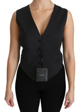 Load image into Gallery viewer, Dolce &amp; Gabbana Chic Black Dotted Wool Blend Sleeveless Vest
