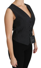 Load image into Gallery viewer, Dolce &amp; Gabbana Chic Black Dotted Wool Blend Sleeveless Vest
