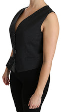 Load image into Gallery viewer, Dolce &amp; Gabbana Chic Black Dotted Wool Blend Sleeveless Vest
