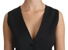 Load image into Gallery viewer, Dolce &amp; Gabbana Chic Black Dotted Wool Blend Sleeveless Vest
