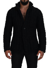 Load image into Gallery viewer, Dolce &amp; Gabbana Elegant Black Wool-Cashmere Blend Cardigan

