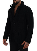 Load image into Gallery viewer, Dolce &amp; Gabbana Elegant Black Wool-Cashmere Blend Cardigan
