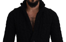 Load image into Gallery viewer, Dolce &amp; Gabbana Elegant Black Wool-Cashmere Blend Cardigan
