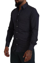 Load image into Gallery viewer, Dolce &amp; Gabbana Elegant Slim Fit Dark Blue Dress Shirt
