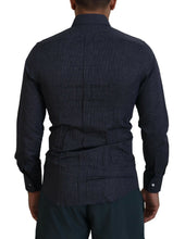 Load image into Gallery viewer, Dolce &amp; Gabbana Elegant Slim Fit Dark Blue Dress Shirt
