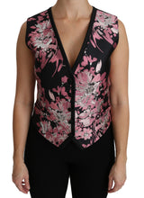 Load image into Gallery viewer, Dolce &amp; Gabbana Elegant Floral Brocade Plunging Vest Top
