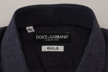 Load image into Gallery viewer, Dolce &amp; Gabbana Elegant Slim Fit Dark Blue Dress Shirt
