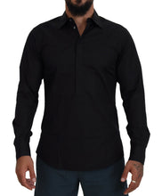 Load image into Gallery viewer, Dolce &amp; Gabbana Elegant Slim Fit Formal Black Dress Shirt
