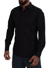 Load image into Gallery viewer, Dolce &amp; Gabbana Elegant Slim Fit Formal Black Dress Shirt
