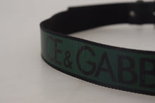 Load image into Gallery viewer, Dolce &amp; Gabbana Chic Black and Green Designer Belt with DG Logo
