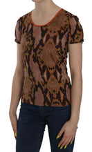 Load image into Gallery viewer, Just Cavalli Alluring Brown Snake Skin Pattern Blouse
