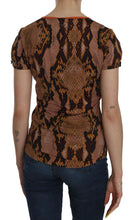 Load image into Gallery viewer, Just Cavalli Alluring Brown Snake Skin Pattern Blouse
