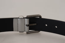 Load image into Gallery viewer, Dolce &amp; Gabbana Chic Silver Leather Belt with Metal Buckle
