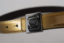 Load image into Gallery viewer, Dolce &amp; Gabbana Gold Square Buckle Leather Belt
