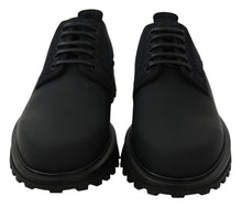 Load image into Gallery viewer, Dolce &amp; Gabbana Elegant Black Calfskin Derby Shoes
