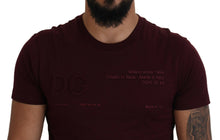Load image into Gallery viewer, Dolce &amp; Gabbana Elegant Maroon Crew Neck Casual Tee
