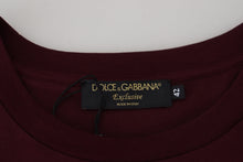 Load image into Gallery viewer, Dolce &amp; Gabbana Elegant Maroon Crew Neck Casual Tee
