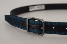 Load image into Gallery viewer, Dolce &amp; Gabbana Elegant Blue Jacquard Designer Belt
