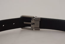 Load image into Gallery viewer, Dolce &amp; Gabbana Elegant Blue Jacquard Designer Belt
