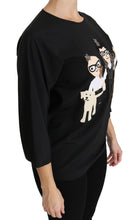 Load image into Gallery viewer, Dolce &amp; Gabbana Elegant Black Silk Stretch Embroidered Top

