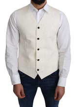 Load image into Gallery viewer, Dolce &amp; Gabbana Elegant Off-White Silk Formal Vest
