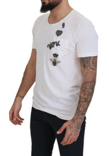 Load image into Gallery viewer, Dolce &amp; Gabbana White Cotton Logo Patch Short Sleeve T-shirt
