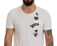 Load image into Gallery viewer, Dolce &amp; Gabbana White Cotton Logo Patch Short Sleeve T-shirt
