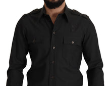 Load image into Gallery viewer, Dolce &amp; Gabbana Dark Green Cotton Slim Fit Casual Men Shirt
