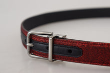 Load image into Gallery viewer, Dolce &amp; Gabbana Elegant Red Leather Belt with Metal Buckle
