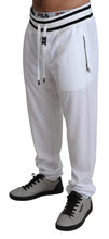 Load image into Gallery viewer, Dolce &amp; Gabbana White Polyester Logo Patch Sweatpants Pants
