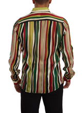 Load image into Gallery viewer, Dolce &amp; Gabbana Elegant Multicolor Striped Silk Blend Shirt
