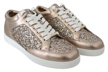 Load image into Gallery viewer, Jimmy Choo Ballet Pink Glitter Leather Sneakers
