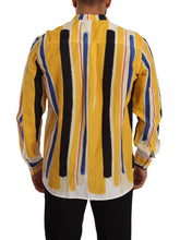 Load image into Gallery viewer, Dolce &amp; Gabbana Elegant Yellow Striped Henley Shirt

