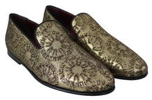 Load image into Gallery viewer, Dolce &amp; Gabbana Gold Bordeaux Loafers Slides Dress Shoes
