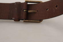Load image into Gallery viewer, Dolce &amp; Gabbana Elegant Brown Leather Belt with Metal Buckle
