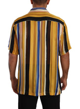 Load image into Gallery viewer, Dolce &amp; Gabbana Yellow Striped Silk-Blend Men&#39;s Shirt
