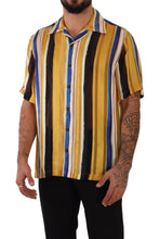 Load image into Gallery viewer, Dolce &amp; Gabbana Yellow Striped Silk-Blend Men&#39;s Shirt
