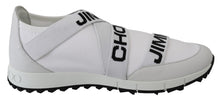 Load image into Gallery viewer, Jimmy Choo Chic White and Blue Nappa Knit Sneakers
