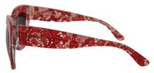 Load image into Gallery viewer, Dolce &amp; Gabbana Elegant Red Lace Detail Sunglasses
