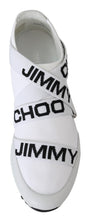 Load image into Gallery viewer, Jimmy Choo Chic White and Blue Nappa Knit Sneakers
