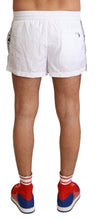 Load image into Gallery viewer, Dolce &amp; Gabbana Elegant White KING Motive Swim Trunks
